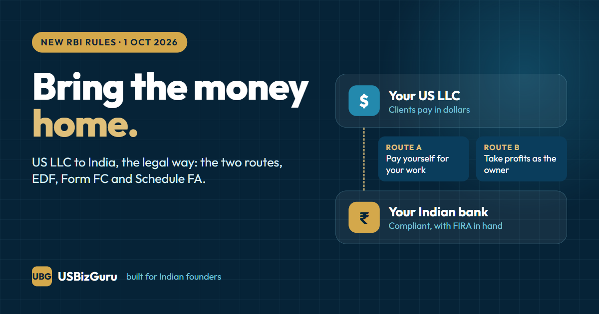 Your US LLC Got Paid. Now Bring the Money Home to India Without Breaking RBI Rules (2026)