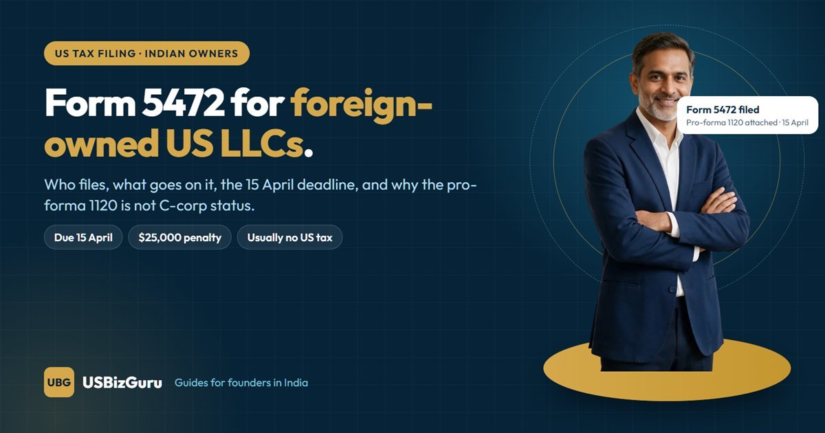 Form 5472 for Foreign-Owned US LLCs: What Indian Founders Must File