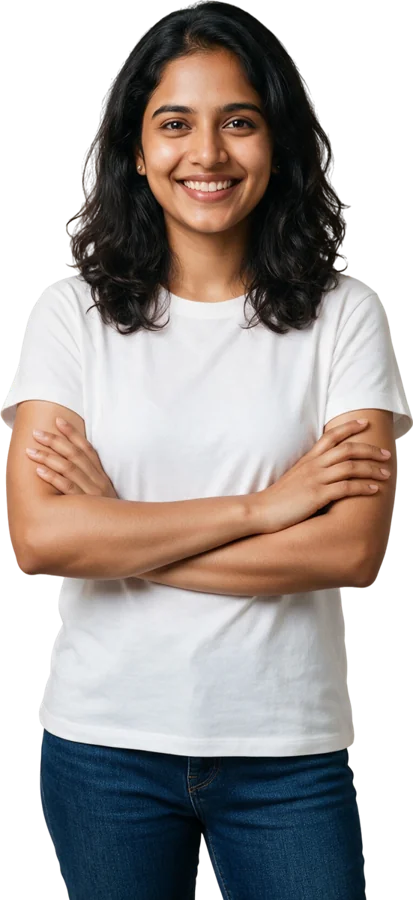 Founder with arms crossed, smiling